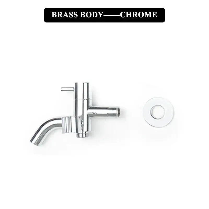 Modern brushed gold bidet faucet set with chrome finished brass body and threaded connections for bathroom use