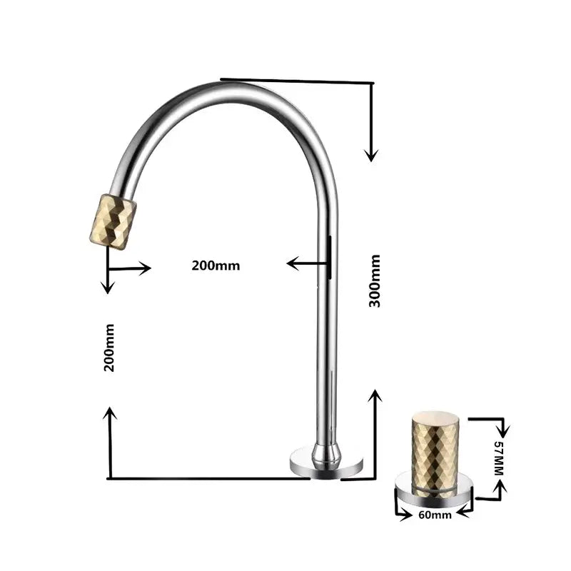 Modern brushed gold brass basin faucet with chrome finish and gold-toned diamond-patterned spout and handle decorbites brass basin