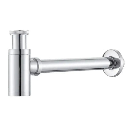 Modern brushed gold brass basin p-trap bathroom sink drain with chrome finished p-shaped design and threaded top cap decorbites brass basin