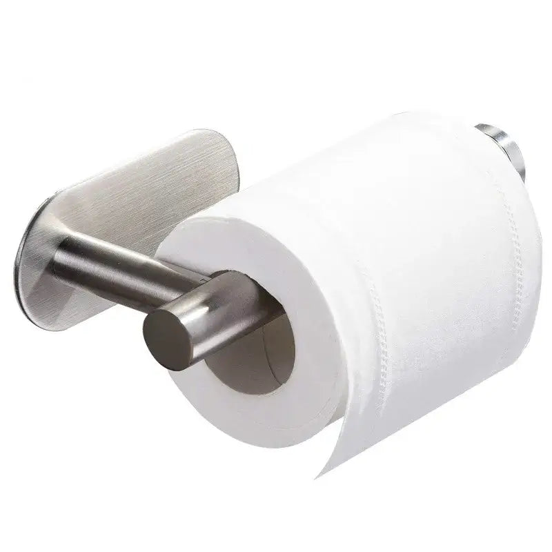 Modern brushed gold stainless steel tissue holder with sleek finish holding a white roll for kitchen and bathroom use