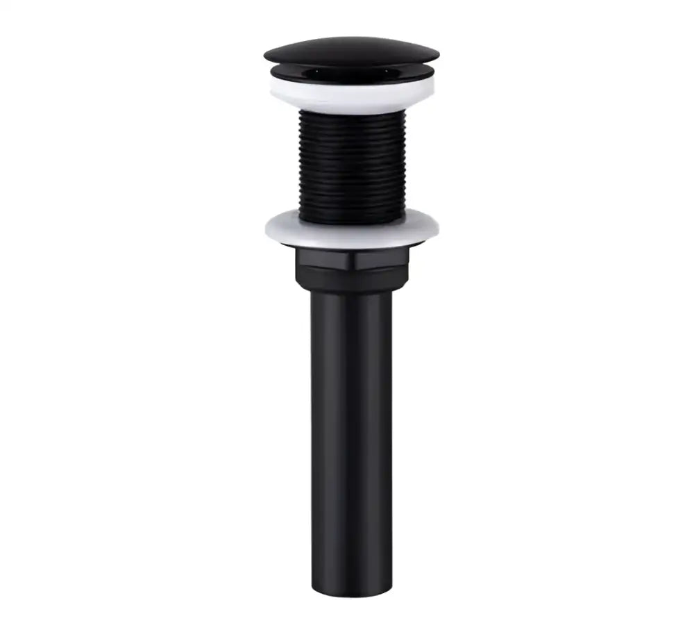 Modern brushed gold waterfall basin mixer tap with black matte finish drain and white rubber gaskets for bathroom use
