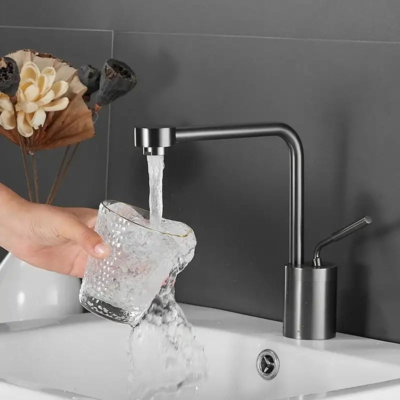 Black matte-finish faucet with sleek modern design for kitchen use complements decorbites brushed gold faucet swivel sink styles