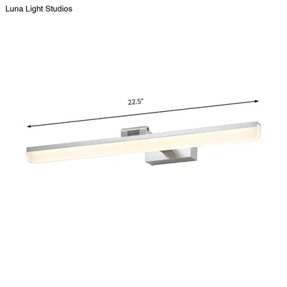 Modern brushed metal vanity sconce 22.5 inch led light with diffused white illumination 110v-120v