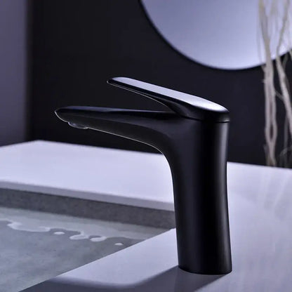 Black matte basin faucet mixer tap with sleek minimalist design for modern bathroom decorbites basin faucet