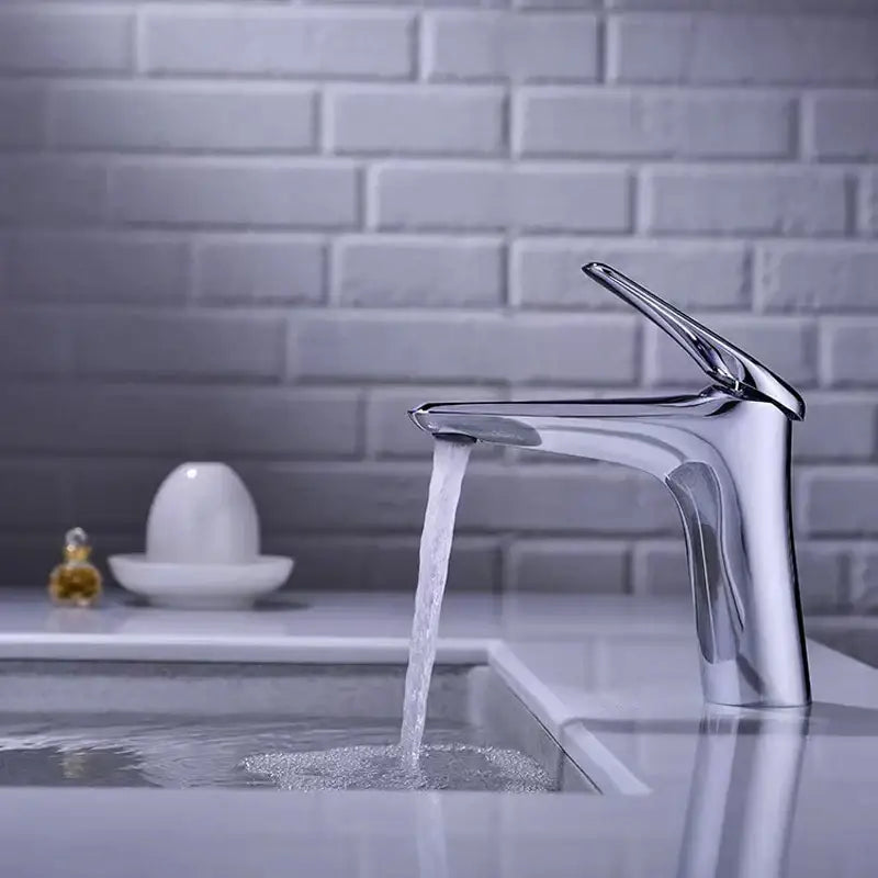 Modern chrome-finished single-handle basin faucet mixer tap with sleek minimalist design for bathroom decorbites basin faucet
