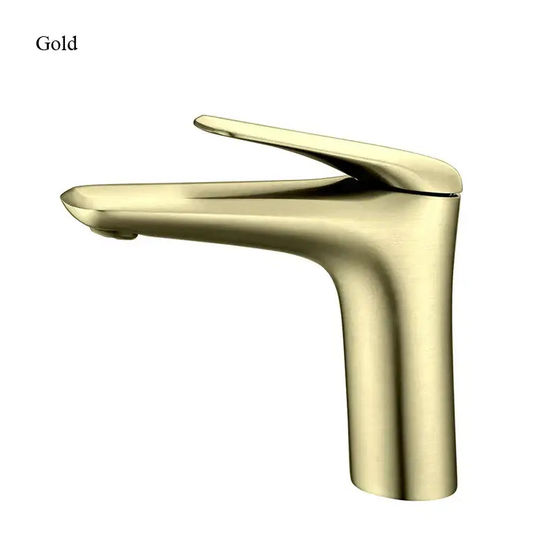 Modern brushed nickel basin faucet mixer tap with gold finish and minimalist design for bathroom decorbites basin faucet