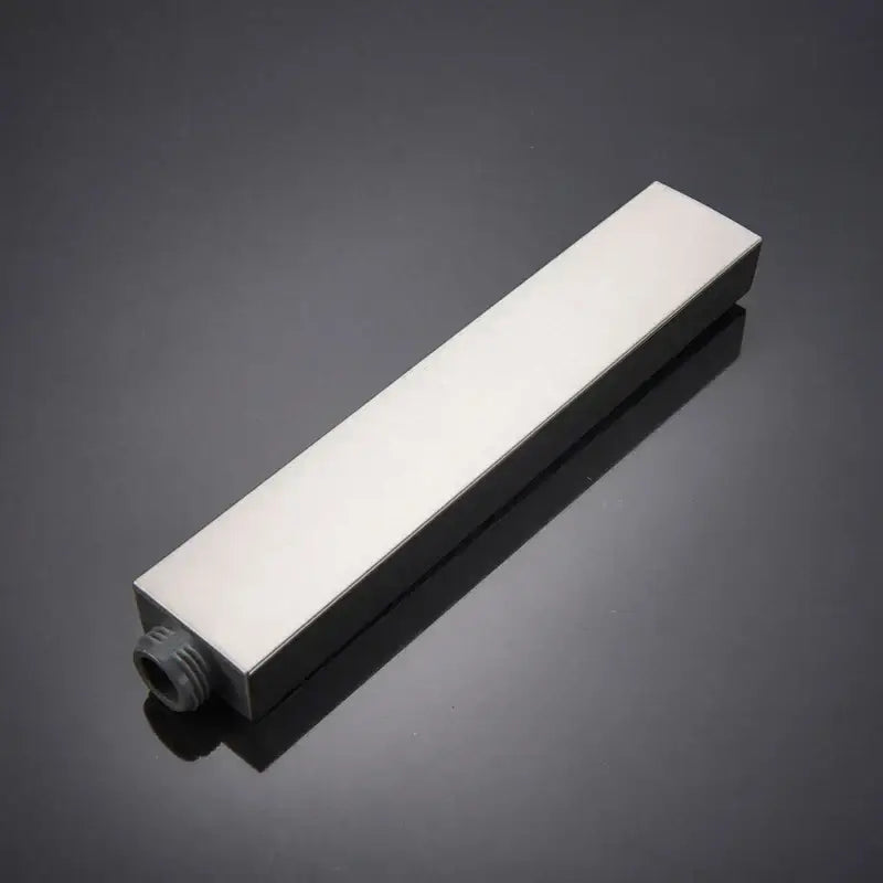 A sleek rectangular stainless steel showerhead with polished finish for modern brushed nickel handshower set decorbites