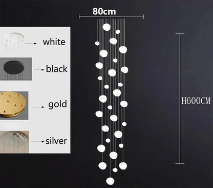 Modern Brushed Stainless Acrylic Multi-Head Pendant Light - Decorbites