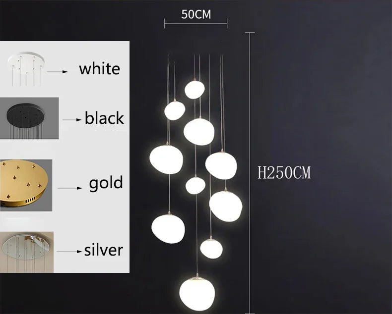Modern Brushed Stainless Acrylic Multi-Head Pendant Light - Decorbites