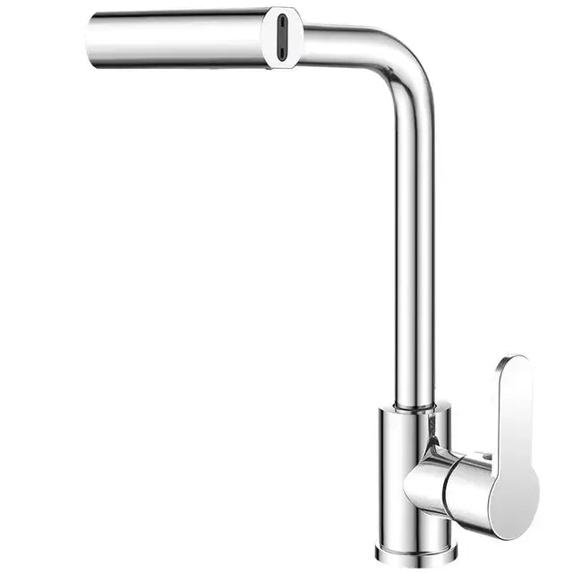 Modern brushed stainless steel kitchen faucet with chrome finish sleek curved spout and integrated pull-down sprayer decorbites brushed stainless