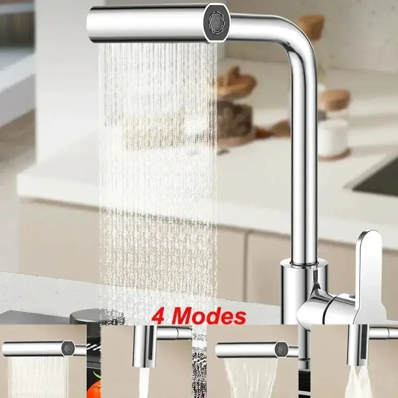Modern brushed stainless steel kitchen faucet with chrome finish sleek design and multiple spray settings by decorbites brushed stainless steel
