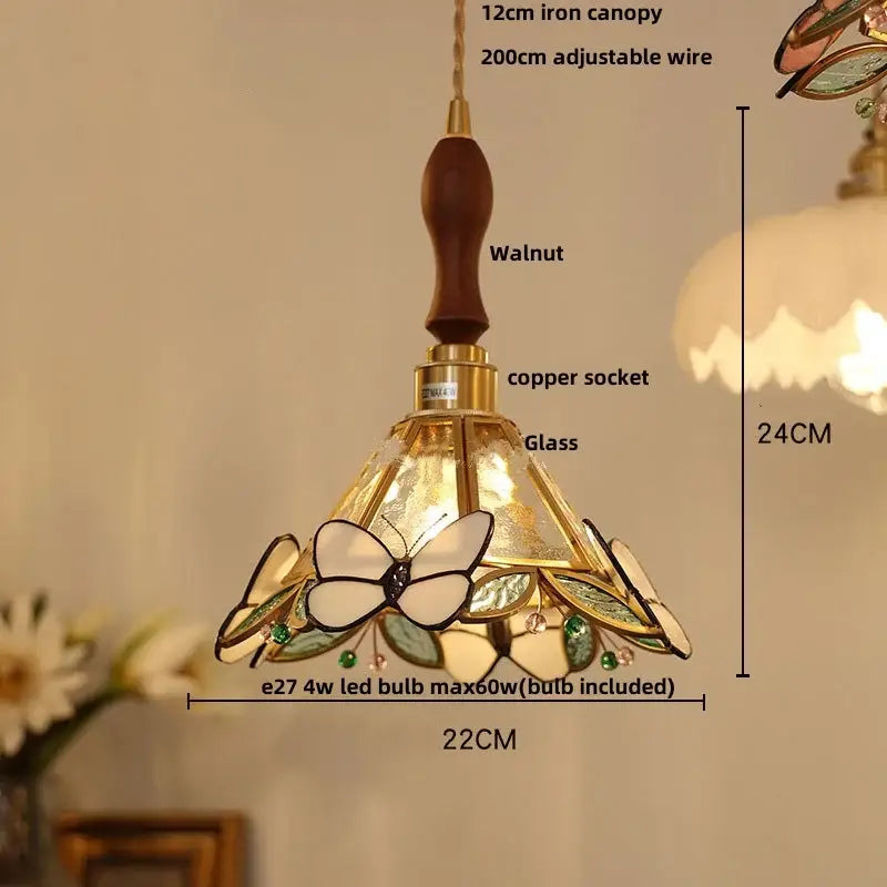 Decorbites butterfly pink led pendant lamp with stained glass butterfly design and ornate brass frame for bedroom decorbites butterfly pink led pendant lamp with stained glass butterfly design and ornate brass frame for bedroom decor