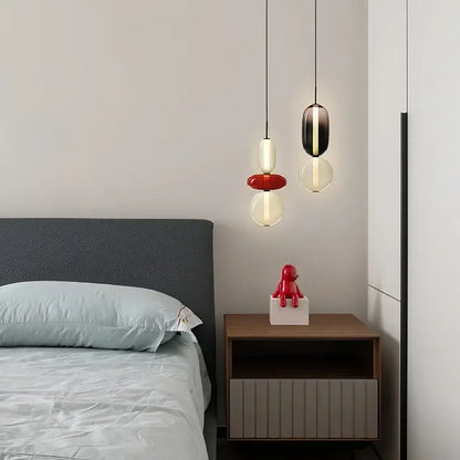 Modern candy glass ceiling hanging chandelier with red ceramic octopus figurine on white base for loft living room decorbites candy glass