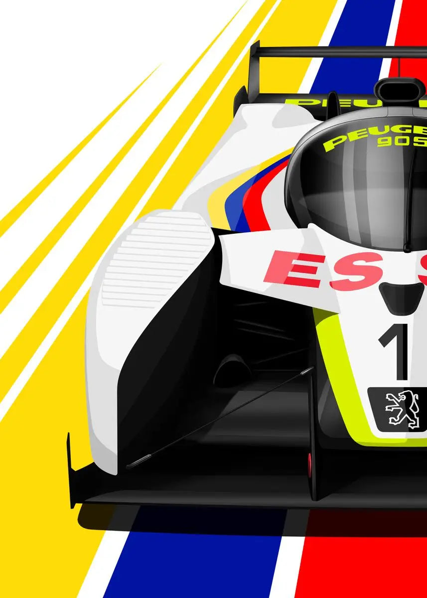 Modern Cartoon Racing Car Canvas Wall Art - 1 / 50X70cm Unframed