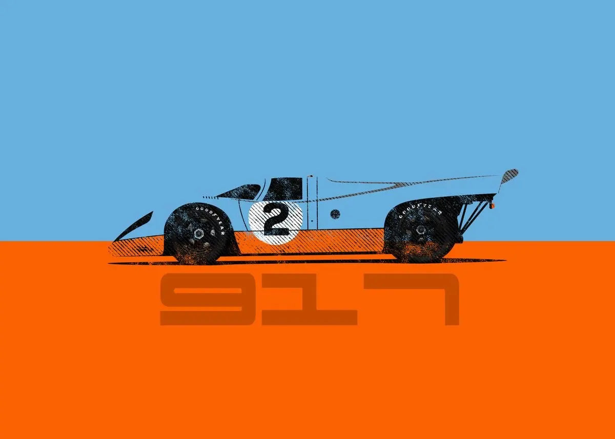 Modern Cartoon Racing Car Canvas Wall Art - 9 / 20X30cm Unframed