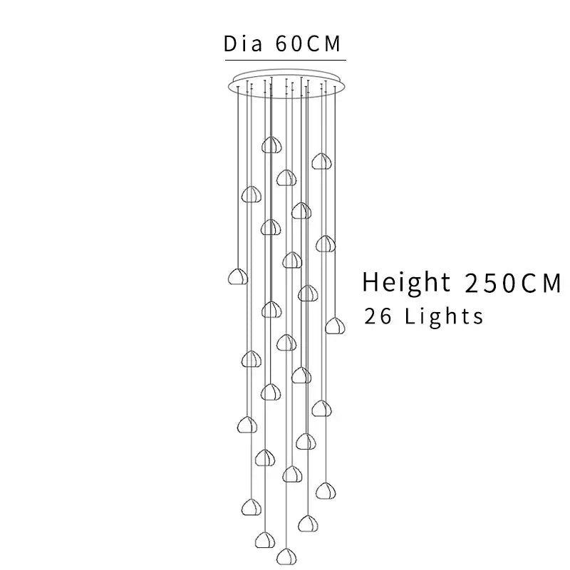 A modern minimalist decorbites crystal ball chandelier with 26 teardrop lights and circular ceiling mount for living rooms