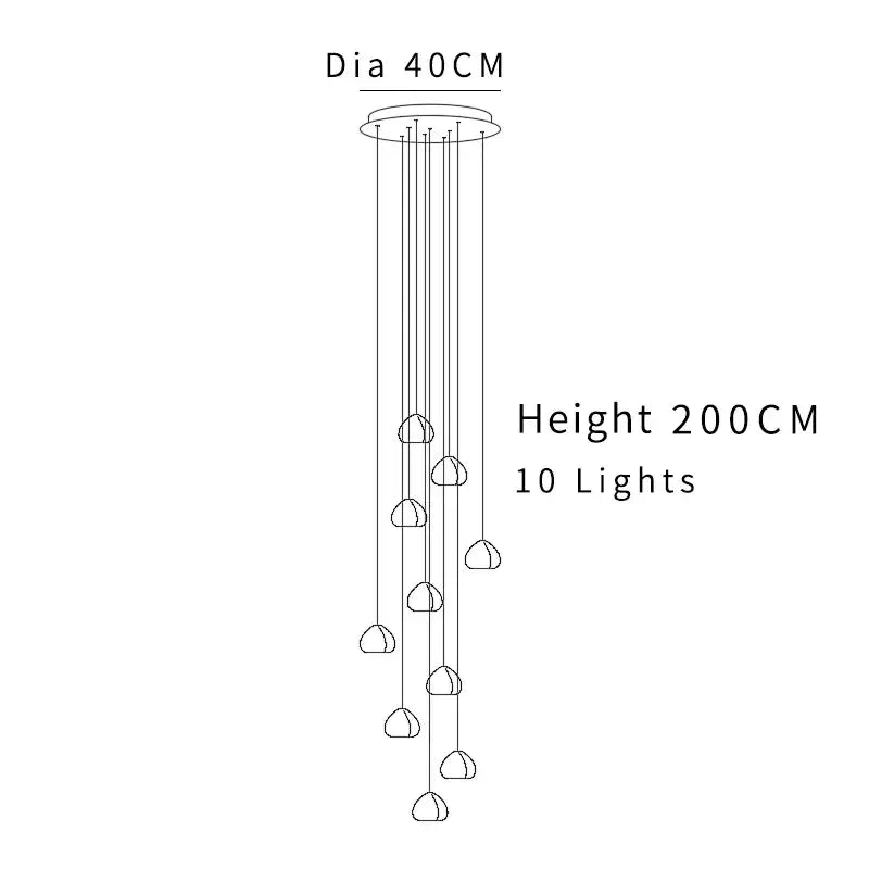 Modern minimalist decorbites crystal ball chandelier with ten spherical lights suspended from circular mount