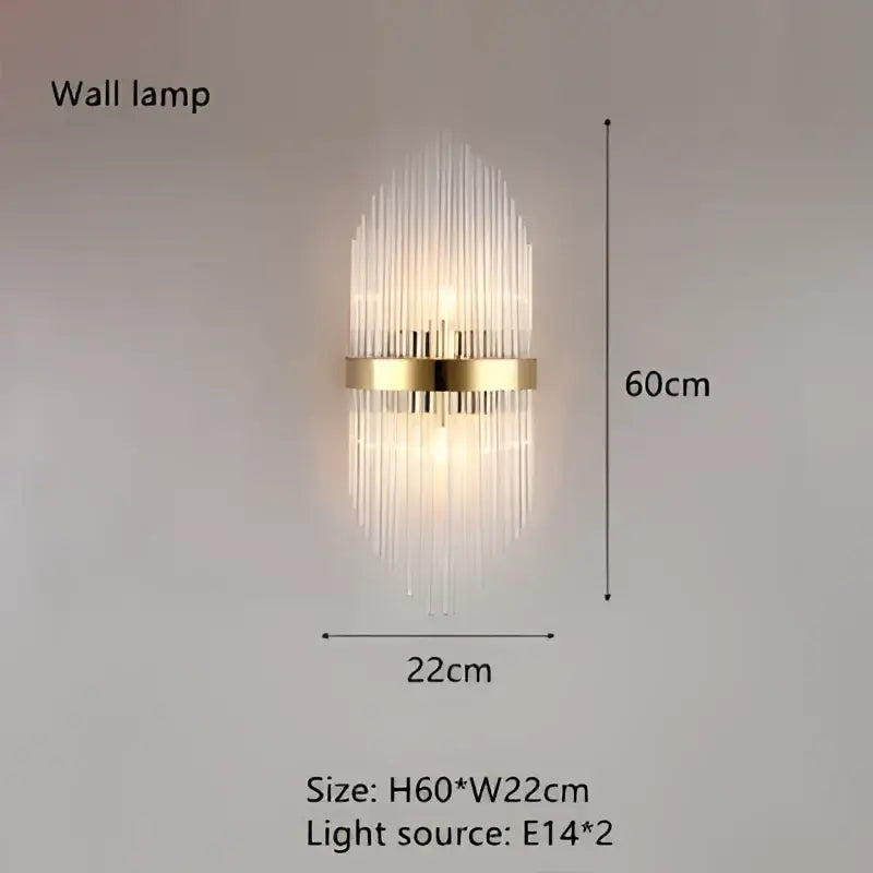 Gold-toned modern crystal pendant chandelier with cascading clear glass prisms for dining room decorbites crystal pendant