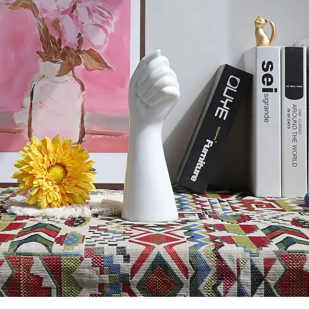 Modern Ceramic Arm Shaped Flower Vase - White - Vase