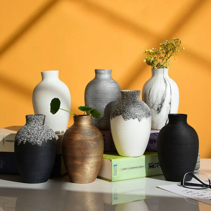 Modern Ceramic Nordic Flower Vase for Home Decor - Vase