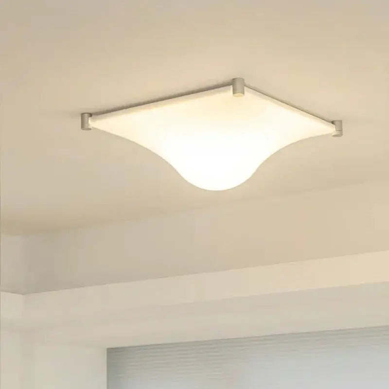 Modern chrome and glass decorbites bolla wall square ceiling light with frosted shade for bedroom wall sconces light