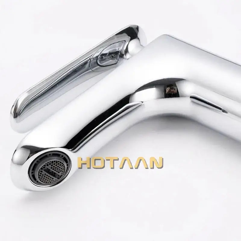 Modern chrome basin mixer faucet with sleek angular design and single mixer faucet handle for bathroom use decorbites basin mixer
