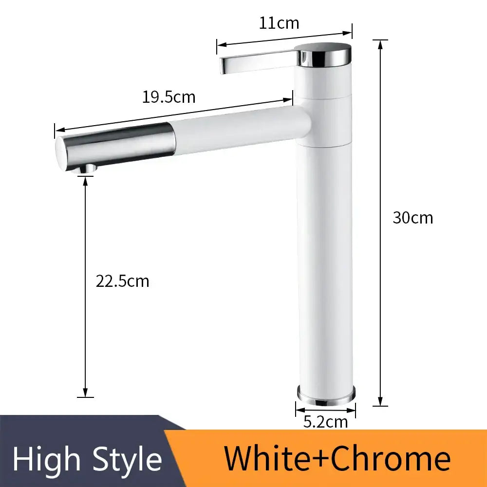 Modern chrome brass bathroom faucet with white and chrome finish and swivel spout for bathroom faucet vessel use decorbites brass bathroom