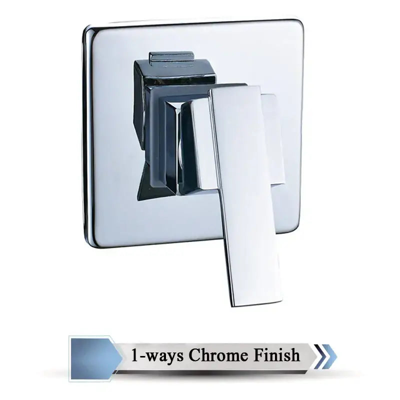 Modern chrome brass bathroom mixer valve with sleek angular design for shower control by decorbites brass bathroom