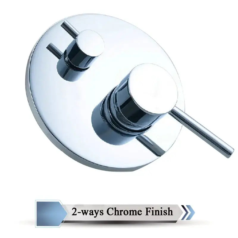 Modern chrome brass bathroom mixer valve with dual handles and sleek design for shower control by decorbites brass bathroom