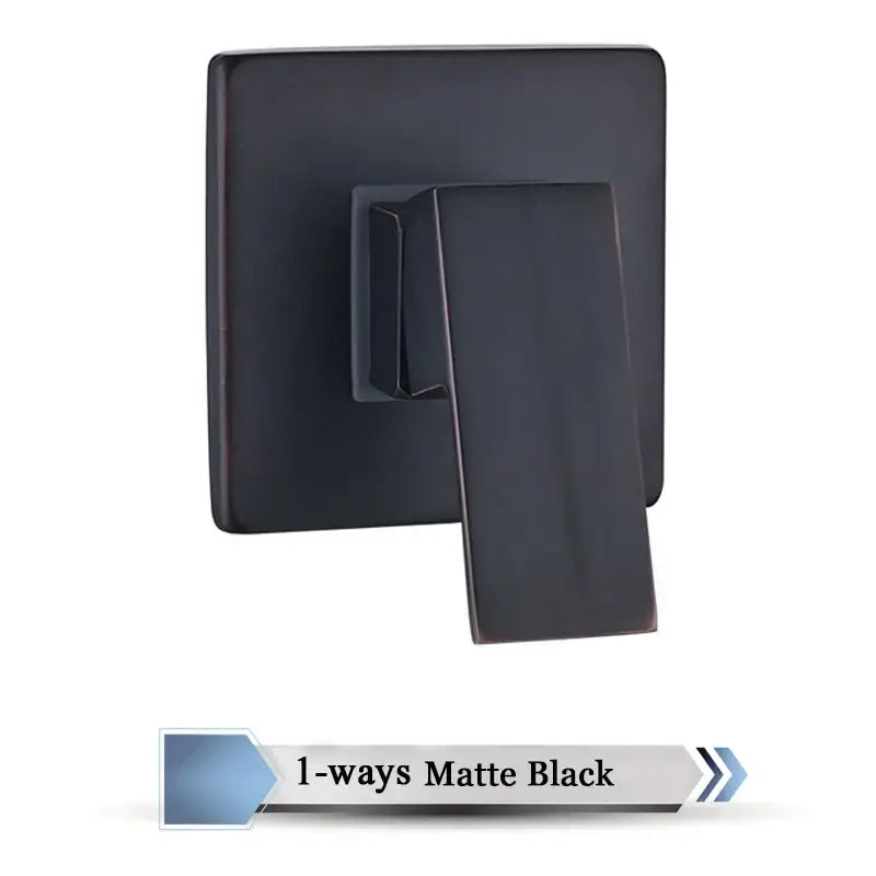 Modern matte black brass bathroom mixer valve with single-handle design for decorbites brass bathroom shower control