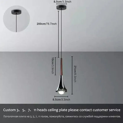 Modern black and chrome lodes rain pendant lamp with sleek teardrop design ideal for bedroom decorbites lodes rain lighting