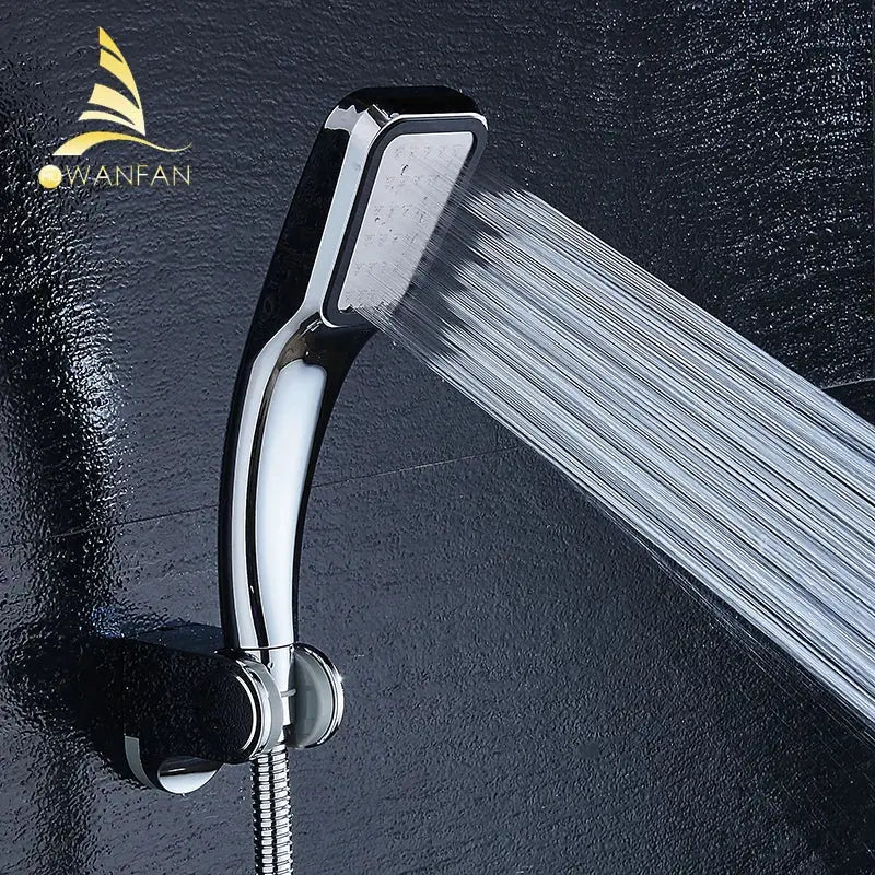 Modern chrome contemporary shower head with sleek design and adjustable spray pattern for pressure boost bathroom use