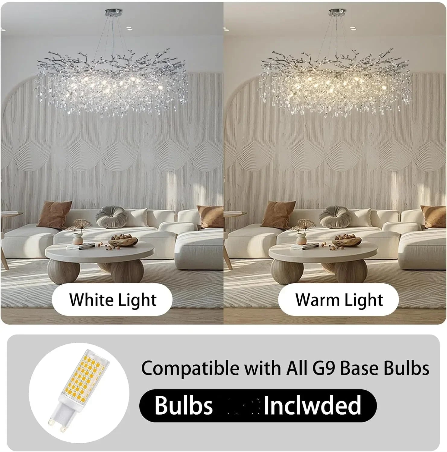 Modern chrome branch crystal chandelier with sparkling accents ideal for living room bedroom ceiling lighting fixture