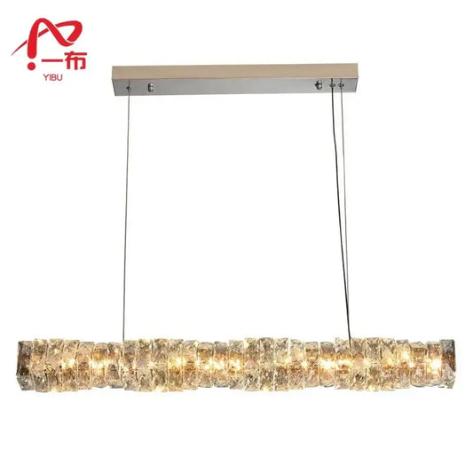 Modern chrome pendant lamp with crystal dining table segments and sleek ceiling mount for kitchen island decorbites crystal dining