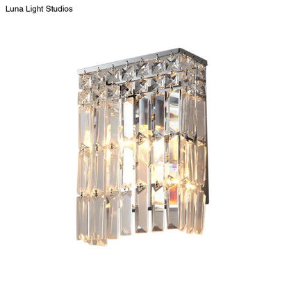 DecorBites™ DecorBites™ Modern Chrome Crystal Prism Sconce Lighting - Wall Mounted Lamp for Corridors
