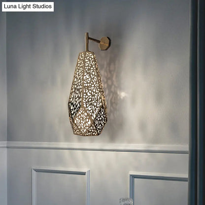 DecorBites™ DecorBites™ Modern Chrome Finish Diamond Wall Sconce: 1-Head Stainless Steel Wall Mount Light with Hollow Out Design