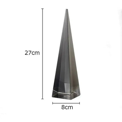 A sleek 27cm dark gray crystal artwork polyhedron bookend with faceted design and octagonal base for modern decorbites geometric crystal decor