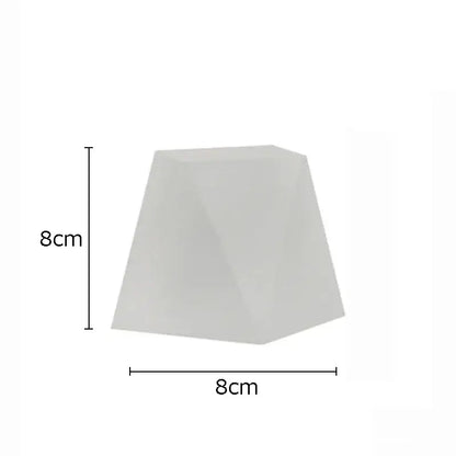 An 8cm tall translucent white geometric crystal artwork polyhedron vase for modern chrome decorbites living room decor