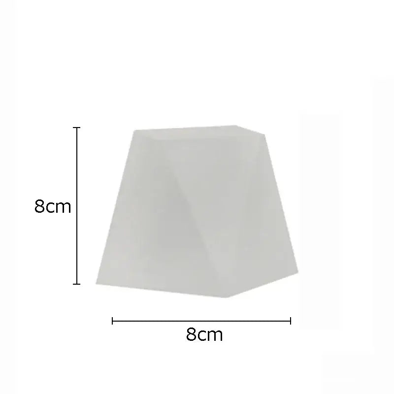 An 8cm tall translucent white geometric crystal artwork polyhedron vase for modern chrome decorbites living room decor