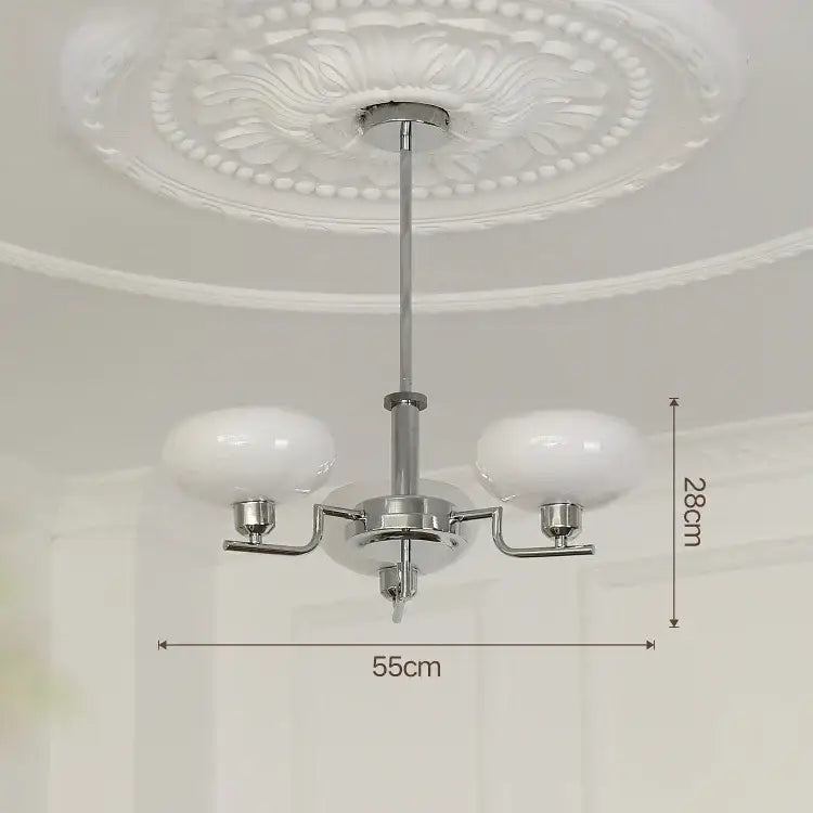 Modern chrome glass ball pendant chandelier with three frosted white glass shades for bedroom decorbites glass ball design