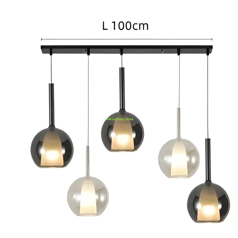 Modern chrome glass bubble pendant lights with sleek black and clear glass design for dining room decorbites glass bubble chandelier