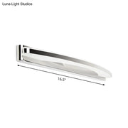 Modern chrome wall light with acrylic shade and integrated led lighting in sleek elongated oval design