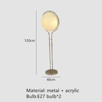 Modern chrome garrault led floor lamp with white acrylic oval bulb emitting warm glow for living room decorbites garrault led