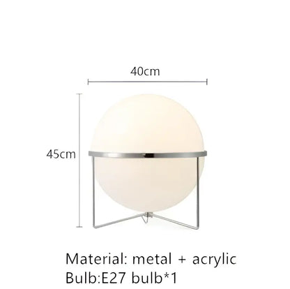 A sleek spherical white acrylic floor lamp with metallic garrault led chrome frame for modern living room decorbites garrault led