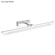 Modern chrome led vanity light with frosted glass diffuser wall-mounted bathroom fixture 110-120v maximum bulb wattage