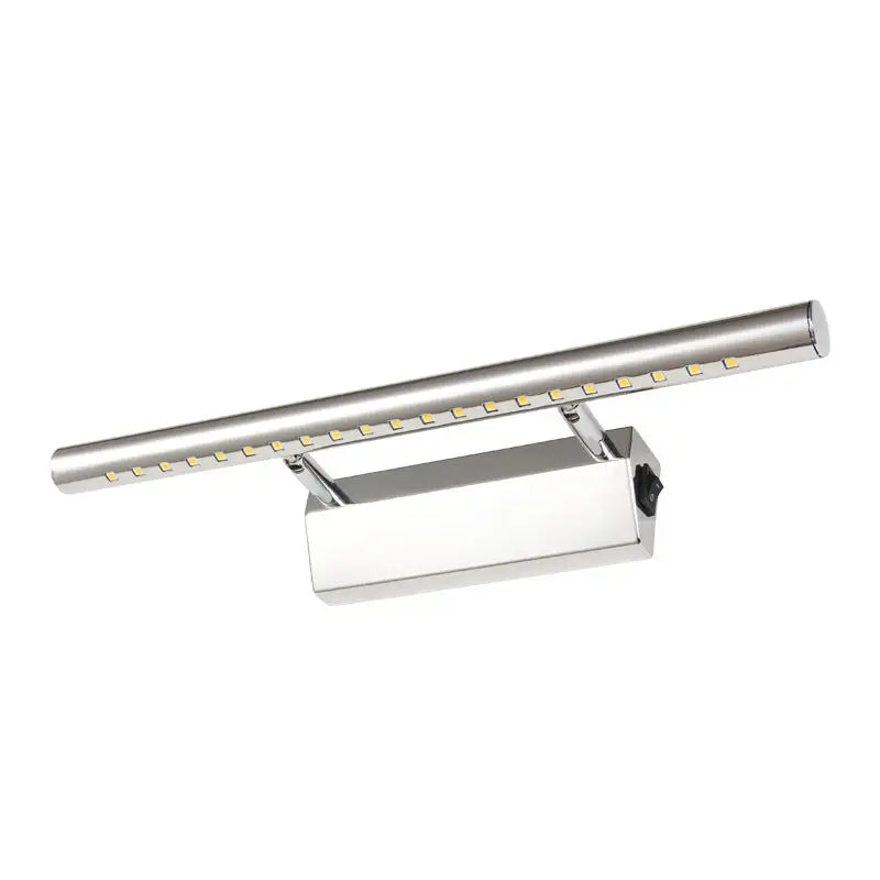 Modern chrome led wall light with pivot joint and sleek elongated bar design suitable for 220v-240v voltage use