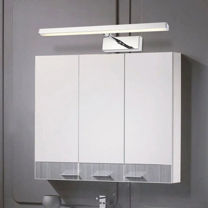 DecorBites™ DecorBites™ Modern Chrome LED Wall Vanity Light - Metallic Linear Wall Mounted Lighting, Warm/White Light