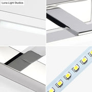 Modern chrome led white rod wall light with sleek design and evenly spaced yellowish leds for bathroom vanity use