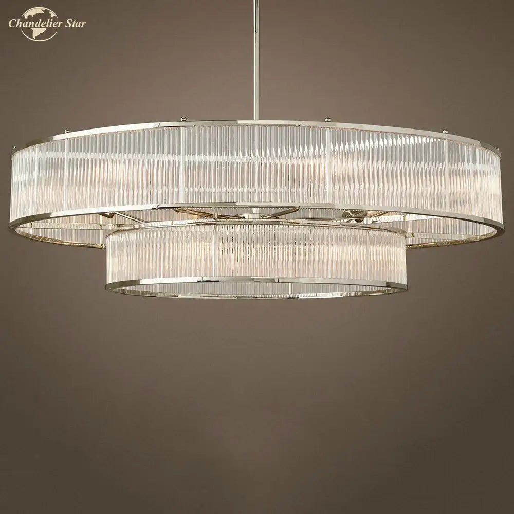 Modern chrome ribbed glass chandeliers with sleek frames for dining room led pendant by decorbites glass chandeliers