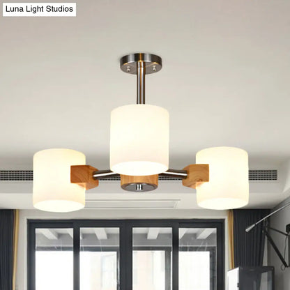 DecorBites™ DecorBites™ Modern Chrome Semi Flush Ceiling Lamp with White Glass - 2/3 Lights - Living Room Lighting